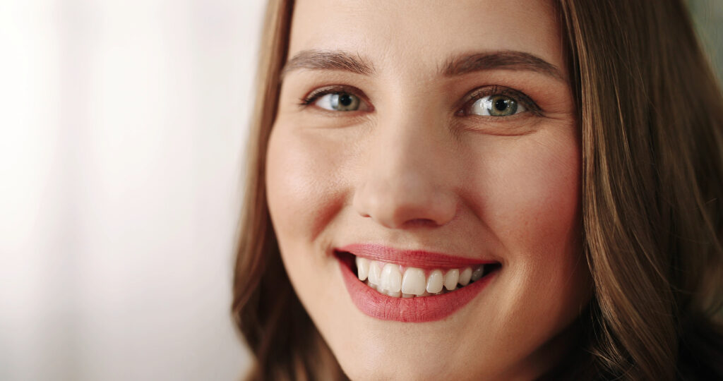 Close-up of a woman’s smile